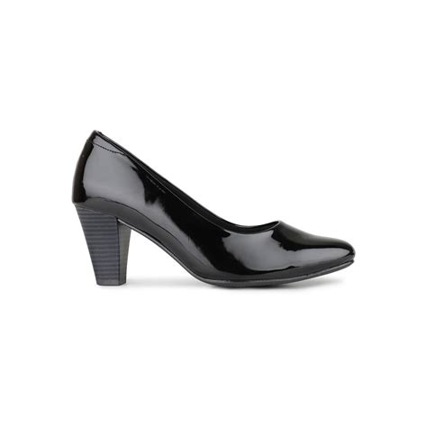 Buy Inc.5 Women Black Party Wear Solid Pointed Toe Block Pumps Online