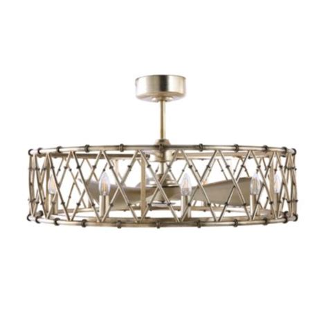 Del Mar Fandelier with Champagne Finish & 6 Speed Remote