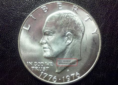 1976 - S 40% Silver Bicentennial Eisenhower Dollar, Uncirculated Ike