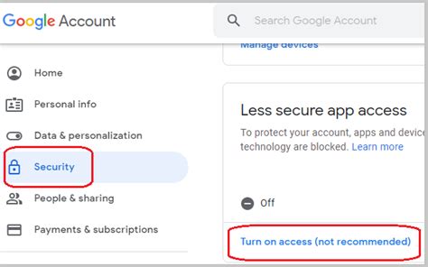 Image result for Less Secure Apps Outlook