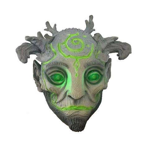 Buy Forest Spirit Mask/Helmet, Realistic Face Costumes Led Light Up ...