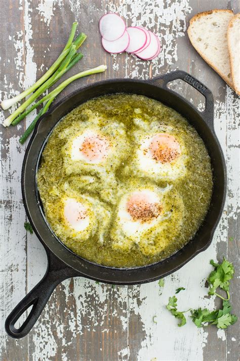 Homemade Salsa Verde with Baked Eggs | A Healthy Life for Me