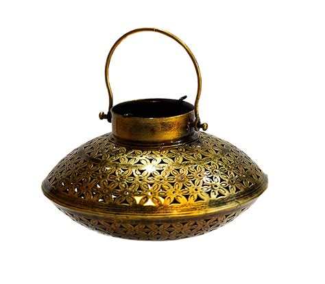 Buy Homesutraa Metal Handicraft Netted Handi Shape Degchi T Light ...