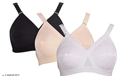 fcity.in - Women Full Coverage Non Padded Bracotton Cross Belt Bra Pack ...