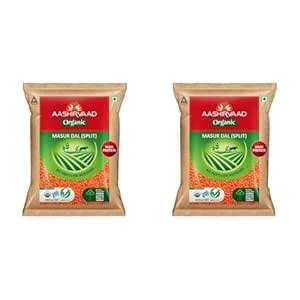 Aashirvaad Organic Masur Dal, 1kg (Pack of 2) : Amazon.in: Grocery ...