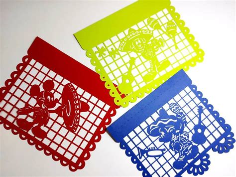 5 SVG PAPEL PICADO Cut Files Templates Cricut Mexican Fiesta - Etsy India