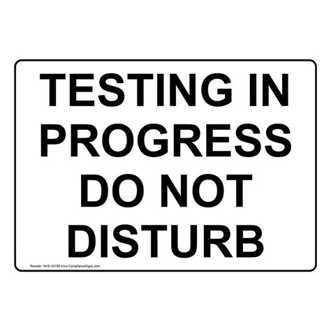 Image result for Testing Sign
