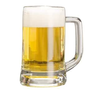 Buy VILON Italian Premium Glass Beer Mugs with Handle | Crystal Clear ...