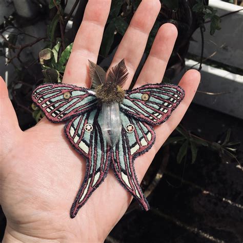 My embroidery tribute to the Spanish Moon Moth : r/insects
