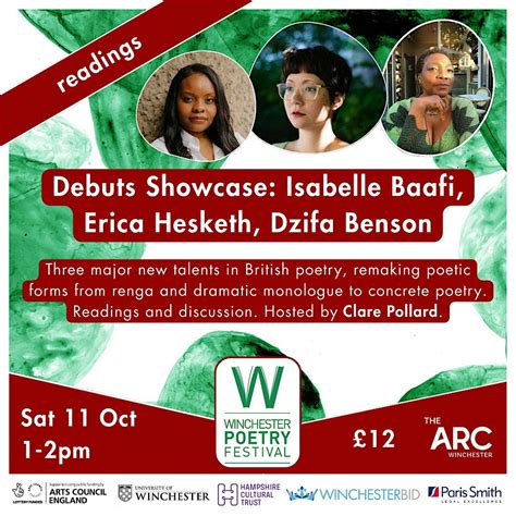 Debuts Showcase: Isabelle Baafi, Erica Hesketh, Dzifa Benson, The Arc ...