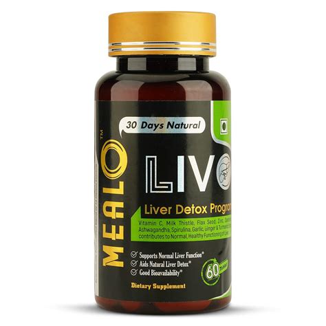 MEALO LIVO Detox Program Liver Detox Spports 30 Days - 60 Tab : Amazon ...