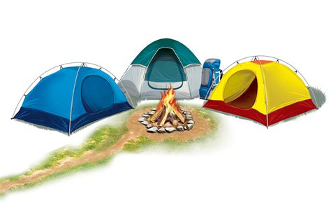 Camping Clip Art Border
