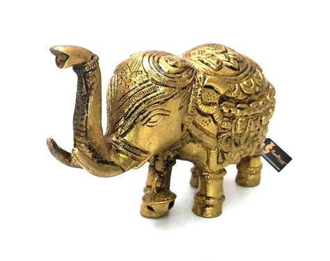 Buy Brass Elephant with Bell Showpiece Brass Showpiece Online at Best Price