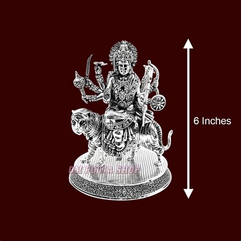 Ambe Mata Goddess Durga Idol in 925 Pure Silver