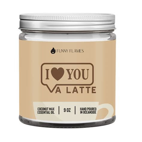 9oz Candle - I Love You A Latte – Backroad District Apparel