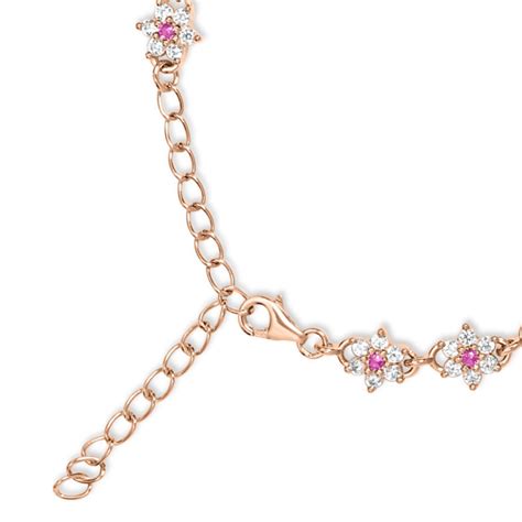 Buy Floral Cubic Zirconia Rose Gold Plated Women's Anklet – Zavya