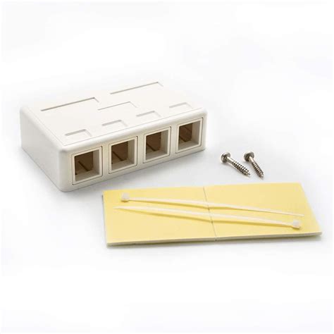 Buy Beszin Keystone Jack Surface Mount Box White, Biscuit for RJ45 ...