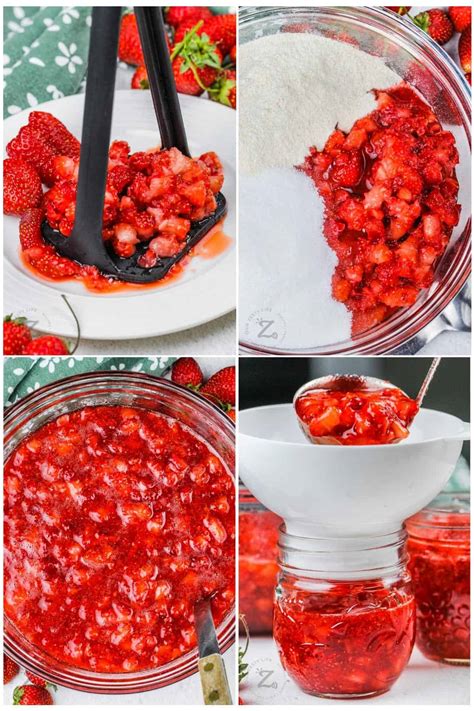 Strawberry Freezer Jam Recipe (3 Ingredients!) - Our Zesty Life