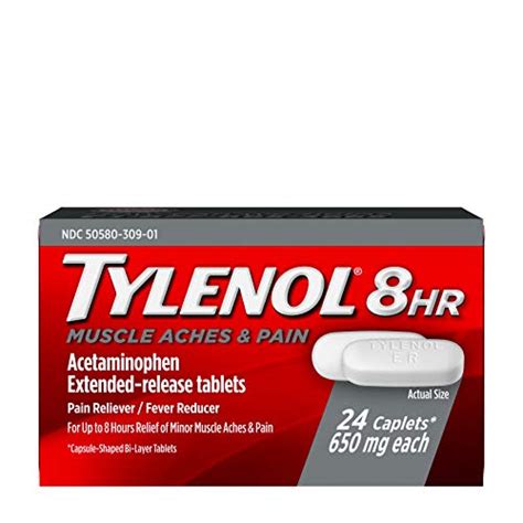 Buy Tylenol 8 HR Muscle Aches & Pain, Pain Relief from Aches and Pain ...