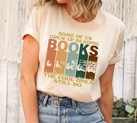 Vintage Grew Up Reading Books Shirt, Retro Read Shirt, Book Lover T ...
