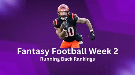 Fantasy Football Week 2 Running Back Rankings - The Game Haus