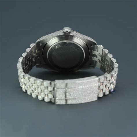 Moissanite Diamond Watch - Small Round Cut Moissanite Diamond Watch ...