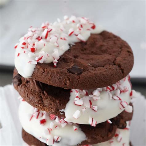 Festive Peppermint Bark Cookies - A Food Lover's Kitchen