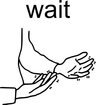Image result for How to Sign Wait