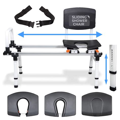 Showerglyde Sg1 Fsa Hsa Eligible Sliding Shower Chair Tub Transfer ...