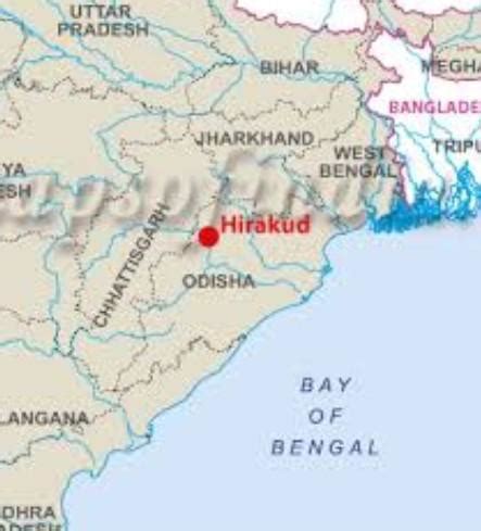 Hirakud dam in india map - Brainly.in