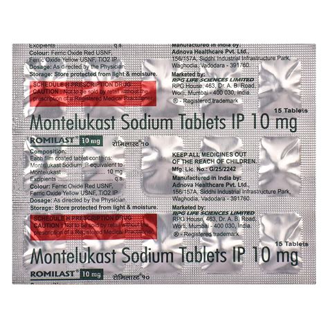 Romilast 10 mg - Strip of 15 Tablets : Amazon.in: Health & Personal Care