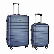 Image result for Wrangler 4-Piece Spinner Luggage Set In Blue - Wrangler - Hardside Luggage Sets - 4 - Blue