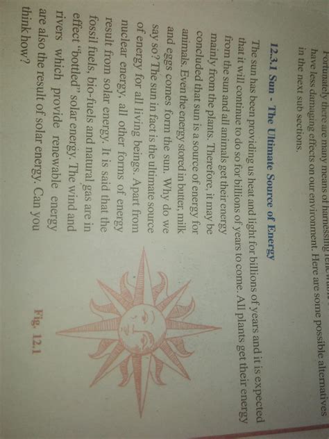 "Sun is the ultimate source of energy for all living organisms ...