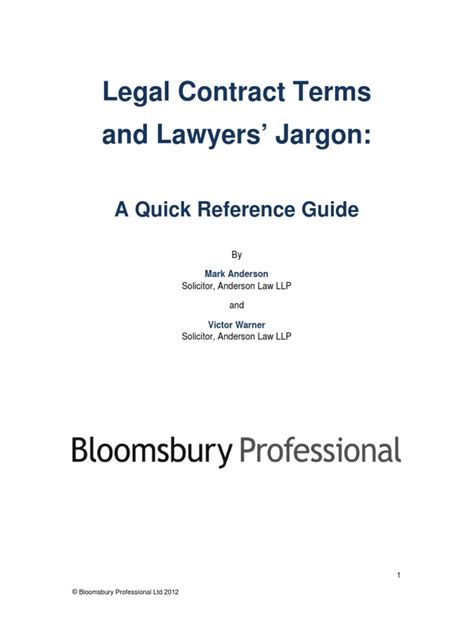 Legal Contract Terms and Lawyers Jargon | PDF | License | Law And Economics