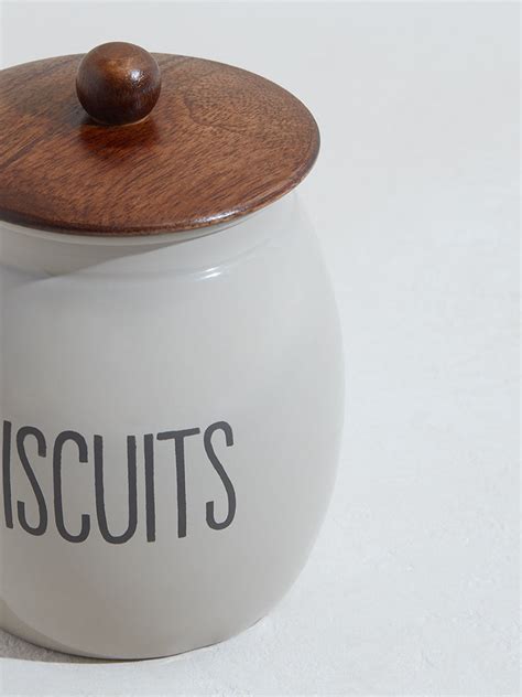 Buy Westside Home Off White Biscuit Canister from Westside