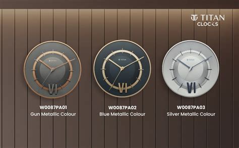 Buy Titan Taper Series Analog Wall Clock - Gun Metal -W0087Pa01 Online ...