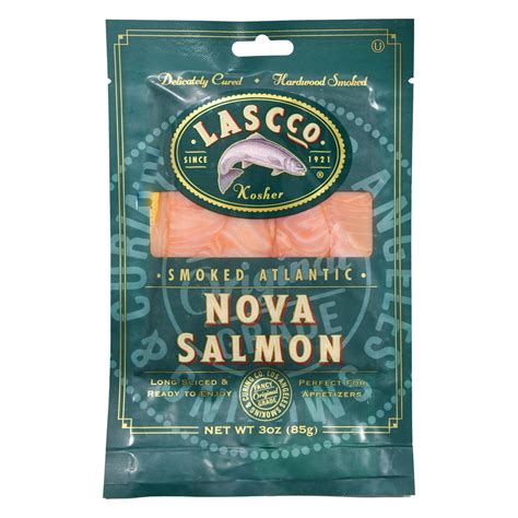 Lascco Smoked Atlantic Nova Salmon 85 g Online at Best Price | Smoked ...