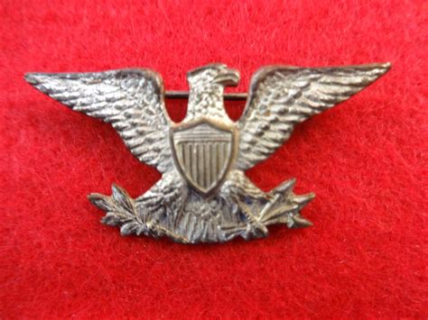 US ARMY OFFICER COLLAR INSIGNIA RANK OF COLONEL CIRCA WW II FULL BIRD ...