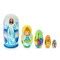 Set of 5 Jesus Christ Rising, Angel and Easter Eggs Wooden Nesting ...
