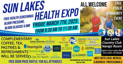 Sun Lakes Health Expo 2025, Sun Lakes Country Club, 7 March 2025 ...