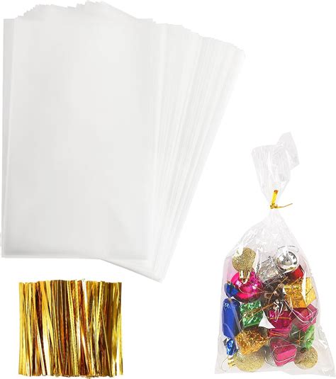 Amazon.com: Augshy Cellophane Treat Bags, 300 Pcs 5.9 * 11.8 Inches ...