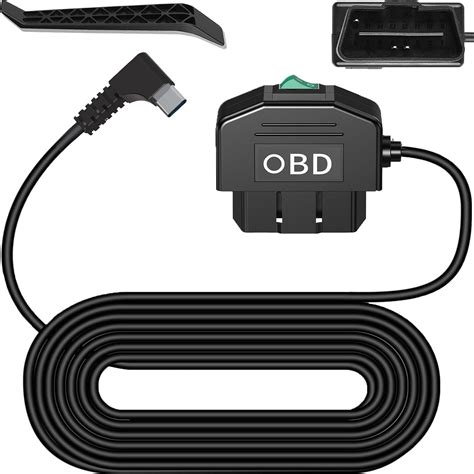 Amazon.com: Dash Cam Hardwire Kit OBD2, USB Type C Dashcam Hardwire Kit with OBD Port Charger ...