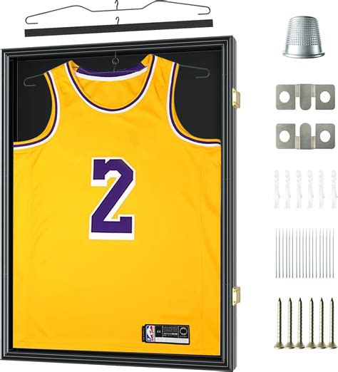 Amazon.com: ASmileIndeep Jersey Frame Display Case, Lockable Shadow Box ...
