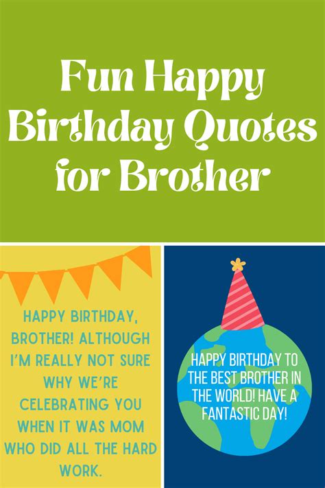 57 Fun Happy Birthday Quotes for Brother - Darling Quote