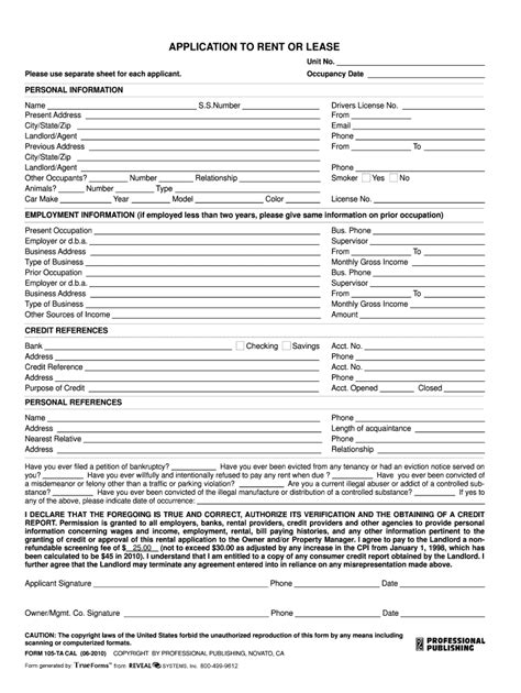 California Rental Application Form 105-TA - Fill Out, Sign & Share ...