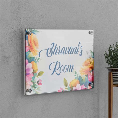 Blossom Haven - Acrylic Name Plate – Housenama