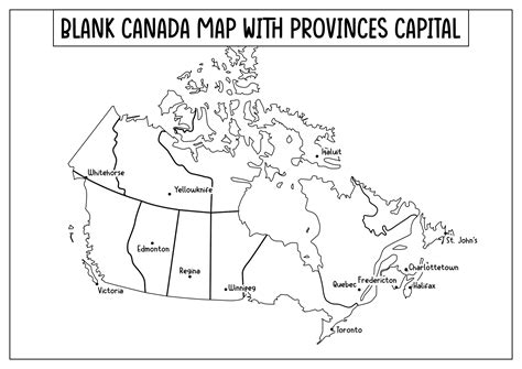 14 Canada Map Worksheet - Free PDF at worksheeto.com