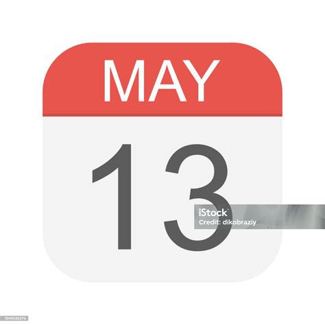 May 13 Calendar Icon Stock Illustration - Download Image Now - Calendar, Calendar Date, Cut Out ...