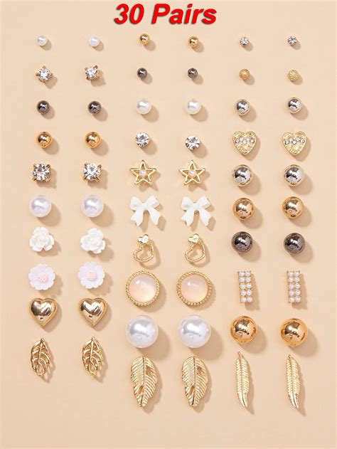 Buy Shining Diva Fashion 30 Pairs Earrings Combo Set Latest Stylish ...