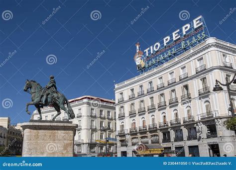Madrid, Spain. September 21-2021: Puerta Del Sol, Madrid, One of the ...